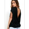 3936786978_1240027577 Women's solid color backless T-shirt