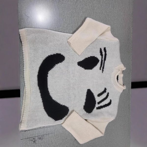 Color blocking sweater, knitted round neck new pullover