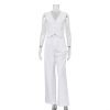 New cotton and linen sleeveless vest, vest and pants two-piece set, women's casual fashion suit
