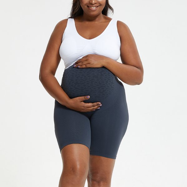 O1CN014aUCr51Tj29kx8TmL_2209961442417-0-cib High waisted small flower pregnant women's flat corner shorts, tight printed belly support slim fit bottom five quarter pants