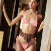O1CN01GUVpGo1lSh53yaf8P_995914818-0-cib 2024 European and American Sexy Triangle Bikini Amazon AliExpress New Solid Color Strap Swimwear Backless Swimsuit