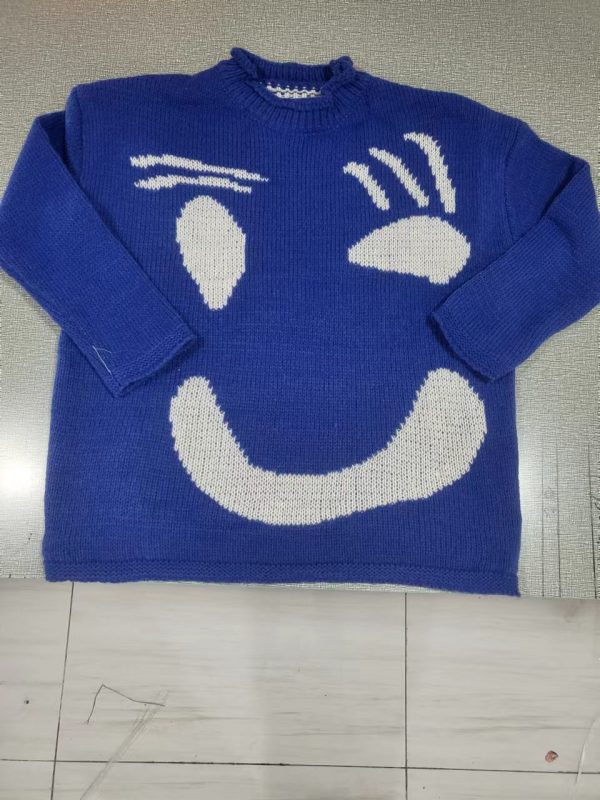 Color blocking sweater, knitted round neck new pullover