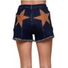 O1CN01clO2RQ1DEmJdSgY1L_3301040185-0-cib High Quality Sexy Women's Splicing Pentagram Cowboy Shorts Hot Pants New Style