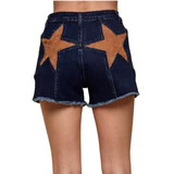 O1CN01clO2RQ1DEmJdSgY1L_3301040185-0-cib High Quality Sexy Women's Splicing Pentagram Cowboy Shorts Hot Pants New Style