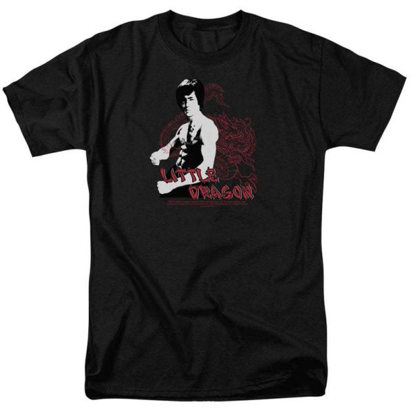Chinese style Kung Fu heavyweight pure cotton Bruce Lee master, retro classic men's loose T-shirt for foreign trade