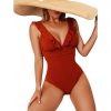 O1CN01gbl63T1Bs2lZFeBg8_0-0-cib Solid V-neck one-piece bikini swimsuit