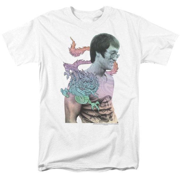 Chinese style Kung Fu heavyweight pure cotton Bruce Lee master, retro classic men's loose T-shirt for foreign trade