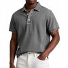 Men's Fashion Solid Color Retro Short Sleeve Polo Shirt