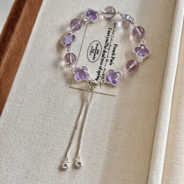 Dreamy Series Original Natural Gemstone Four-Leaf Clover Bracelet - Handcrafted Premium Jewelry