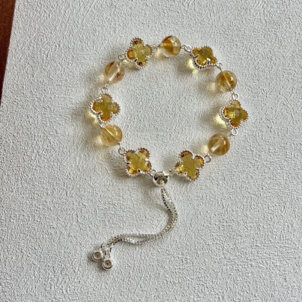 Dreamy Series Original Natural Gemstone Four-Leaf Clover Bracelet - Handcrafted Premium Jewelry